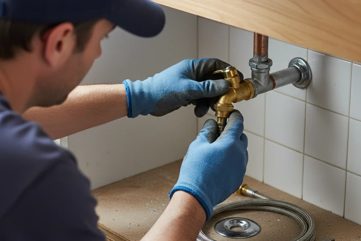 Shutoff valve and fitting work during Emergency Plumbing in Venus